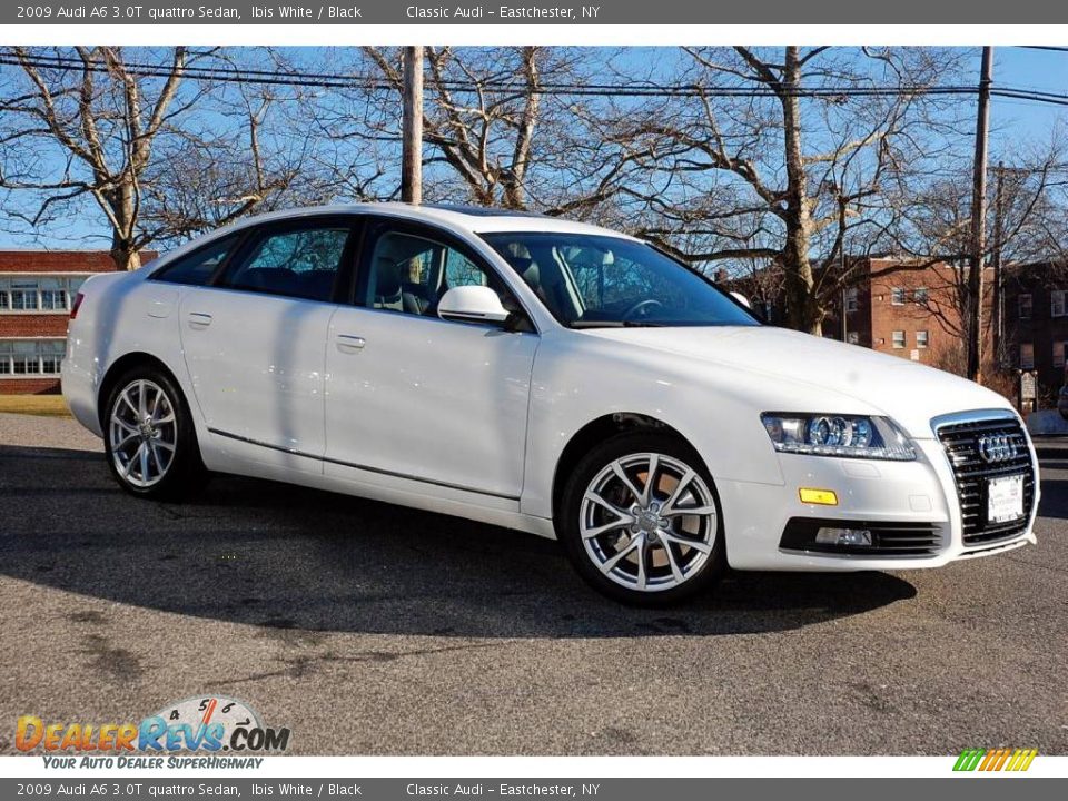 2009 Audi A6 3.0T quattro Sedan Ibis White / Black Photo #6