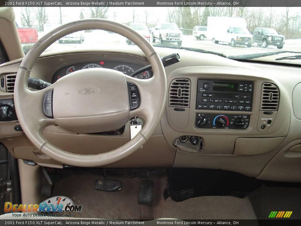 2001 Ford F150 XLT SuperCab Arizona Beige Metallic / Medium Parchment Photo #22
