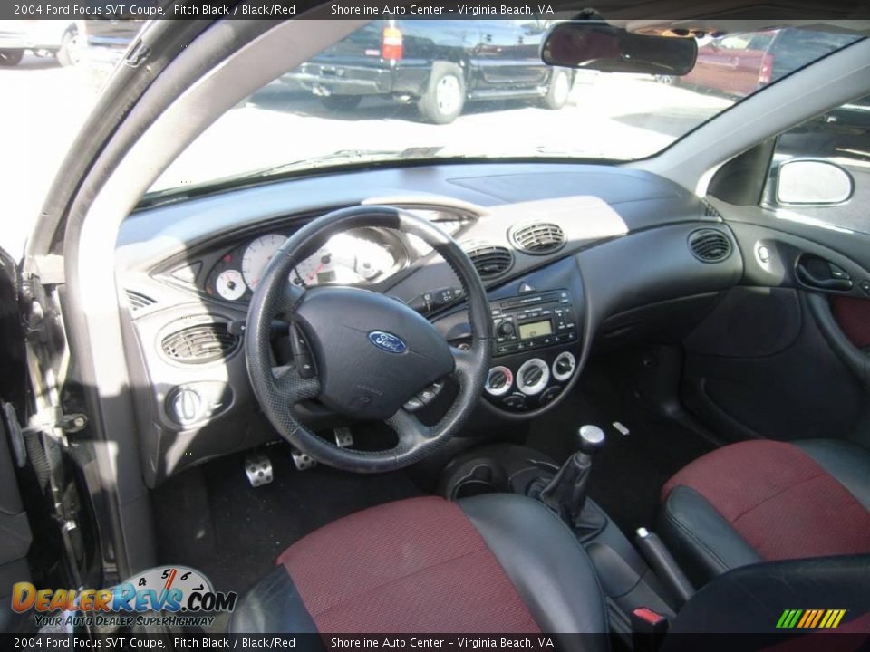 2004 Ford Focus SVT Coupe Pitch Black / Black/Red Photo #12