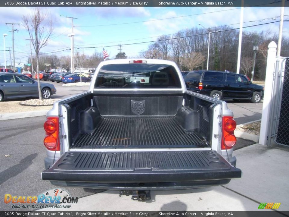 2005 Dodge Dakota ST Quad Cab 4x4 Bright Silver Metallic / Medium Slate Gray Photo #6