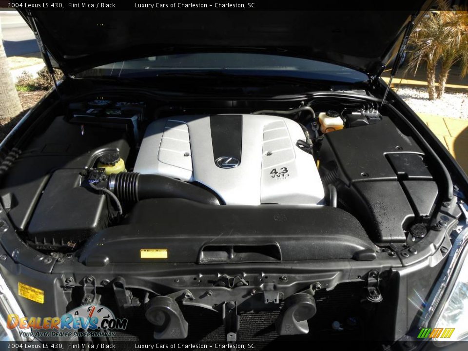 2004 Lexus LS 430 Flint Mica / Black Photo #17