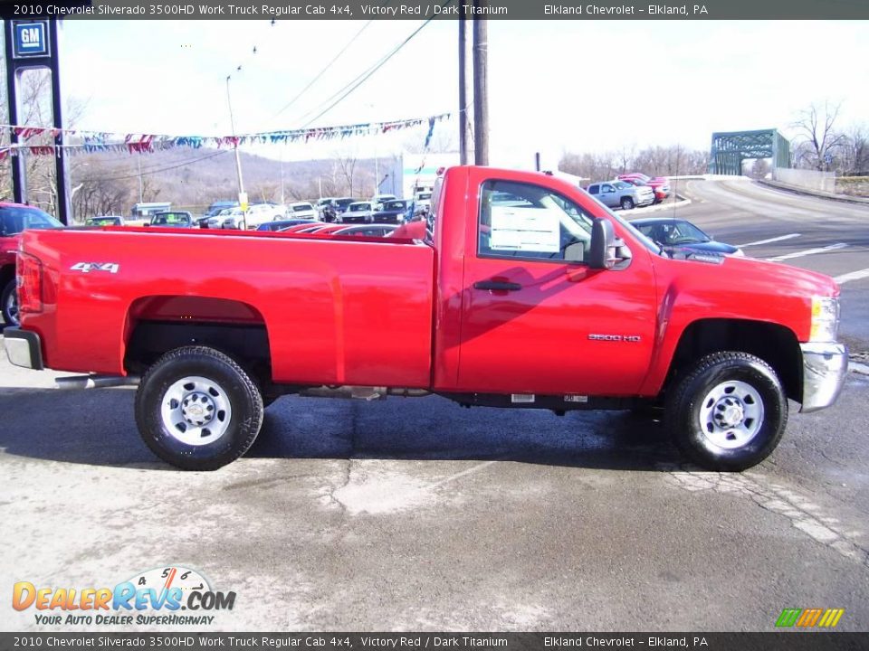 2010 Chevrolet Silverado 3500HD Work Truck Regular Cab 4x4 Victory Red / Dark Titanium Photo #2