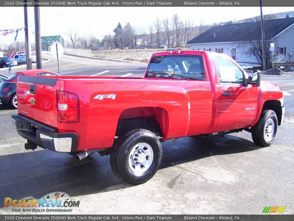 2010 Chevrolet Silverado 3500HD Work Truck Regular Cab 4x4 Victory Red / Dark Titanium Photo #3
