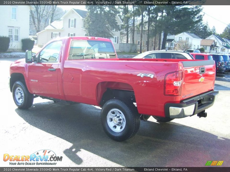 2010 Chevrolet Silverado 3500HD Work Truck Regular Cab 4x4 Victory Red / Dark Titanium Photo #5