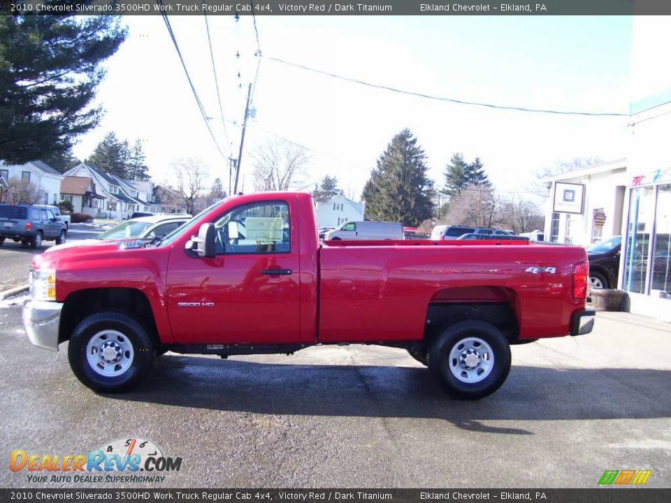 2010 Chevrolet Silverado 3500HD Work Truck Regular Cab 4x4 Victory Red / Dark Titanium Photo #6