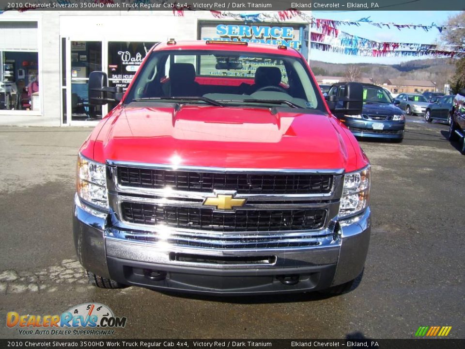 2010 Chevrolet Silverado 3500HD Work Truck Regular Cab 4x4 Victory Red / Dark Titanium Photo #8