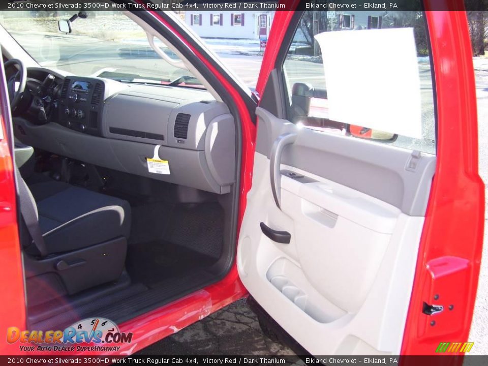 2010 Chevrolet Silverado 3500HD Work Truck Regular Cab 4x4 Victory Red / Dark Titanium Photo #17
