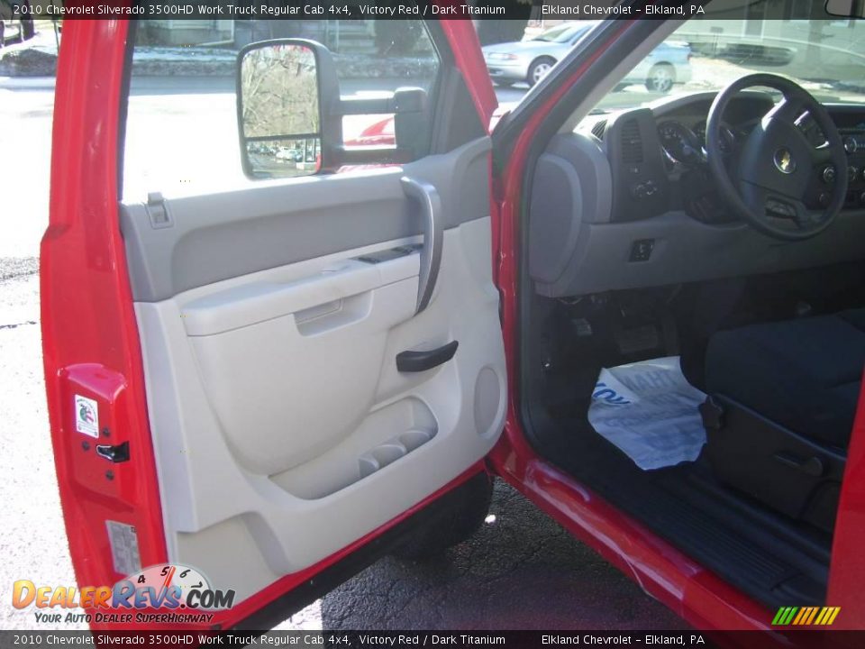 2010 Chevrolet Silverado 3500HD Work Truck Regular Cab 4x4 Victory Red / Dark Titanium Photo #19