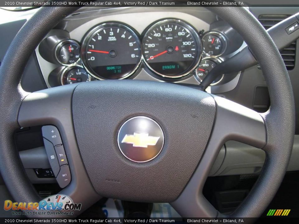 2010 Chevrolet Silverado 3500HD Work Truck Regular Cab 4x4 Victory Red / Dark Titanium Photo #28