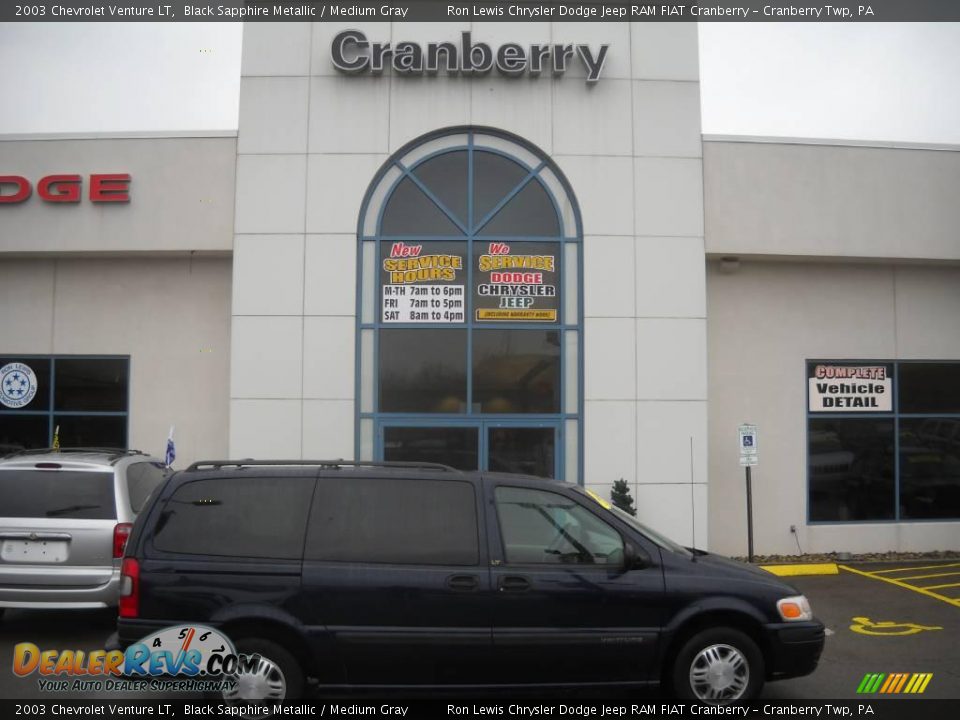 2003 Chevrolet Venture LT Black Sapphire Metallic / Medium Gray Photo #1