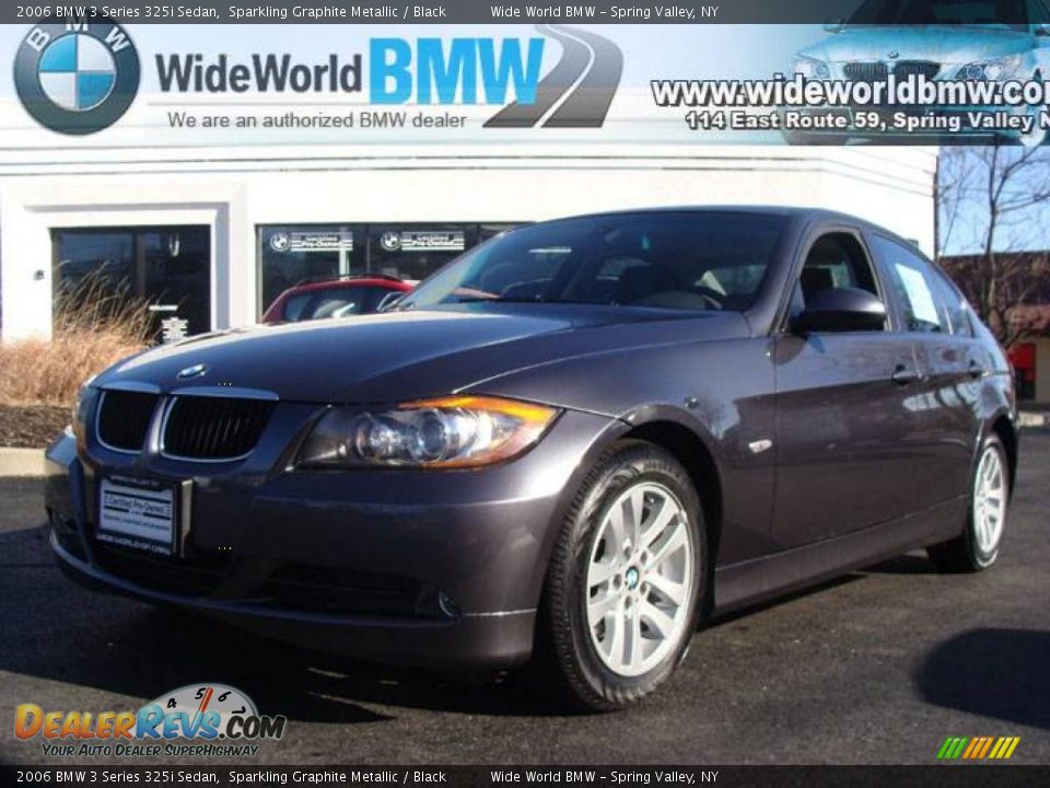 2006 BMW 3 Series 325i Sedan Sparkling Graphite Metallic / Black Photo #1