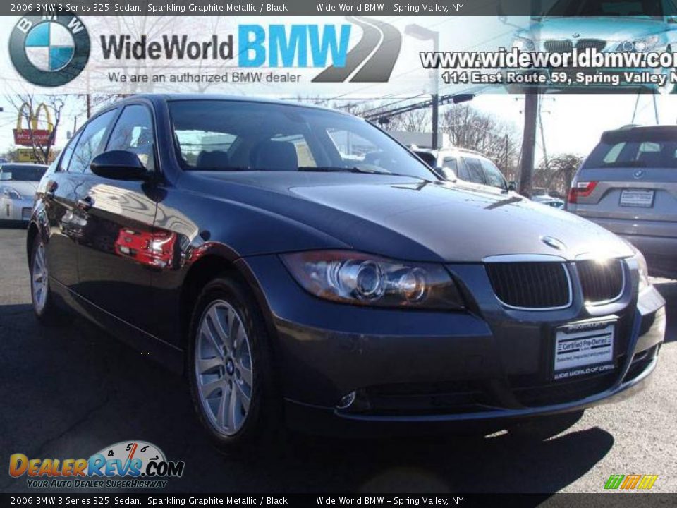 2006 BMW 3 Series 325i Sedan Sparkling Graphite Metallic / Black Photo #2