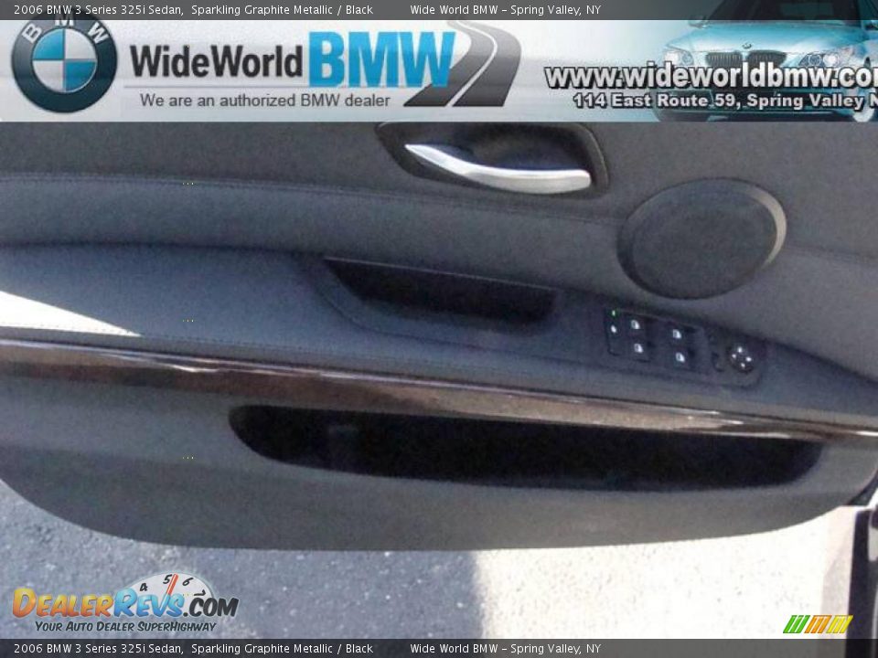 2006 BMW 3 Series 325i Sedan Sparkling Graphite Metallic / Black Photo #6