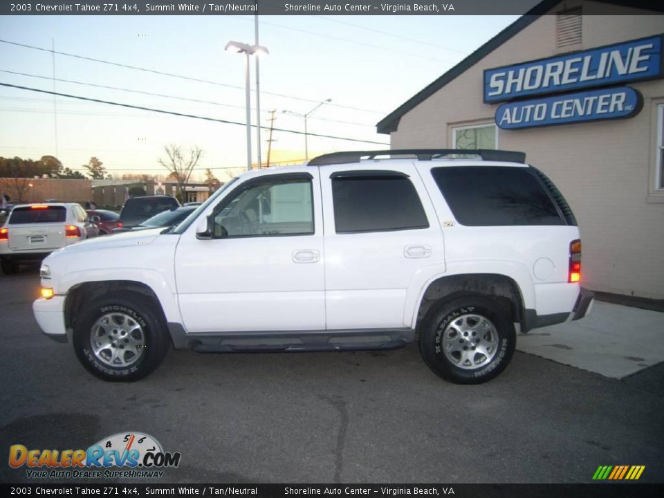 2003 Chevrolet Tahoe Z71 4x4 Summit White / Tan/Neutral Photo #3