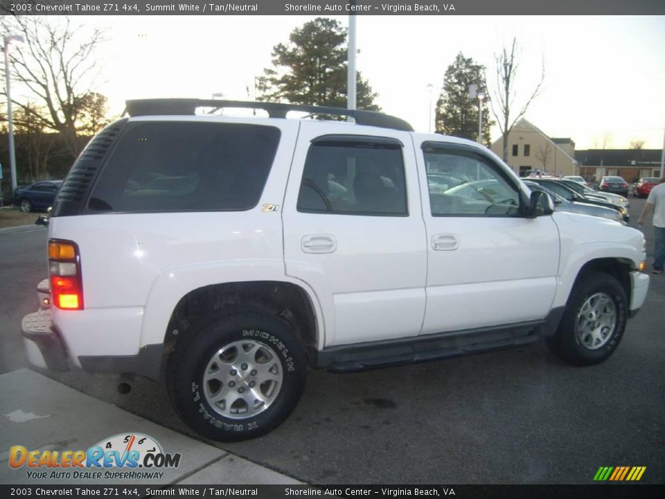 2003 Chevrolet Tahoe Z71 4x4 Summit White / Tan/Neutral Photo #7