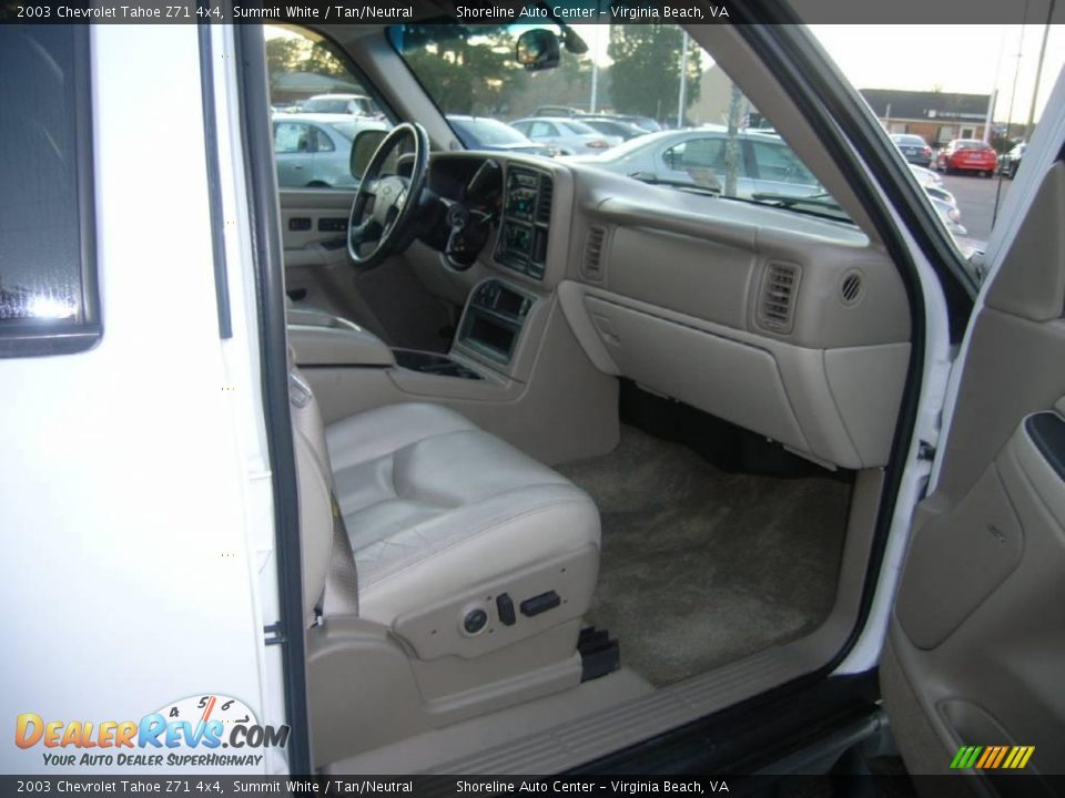 2003 Chevrolet Tahoe Z71 4x4 Summit White / Tan/Neutral Photo #21