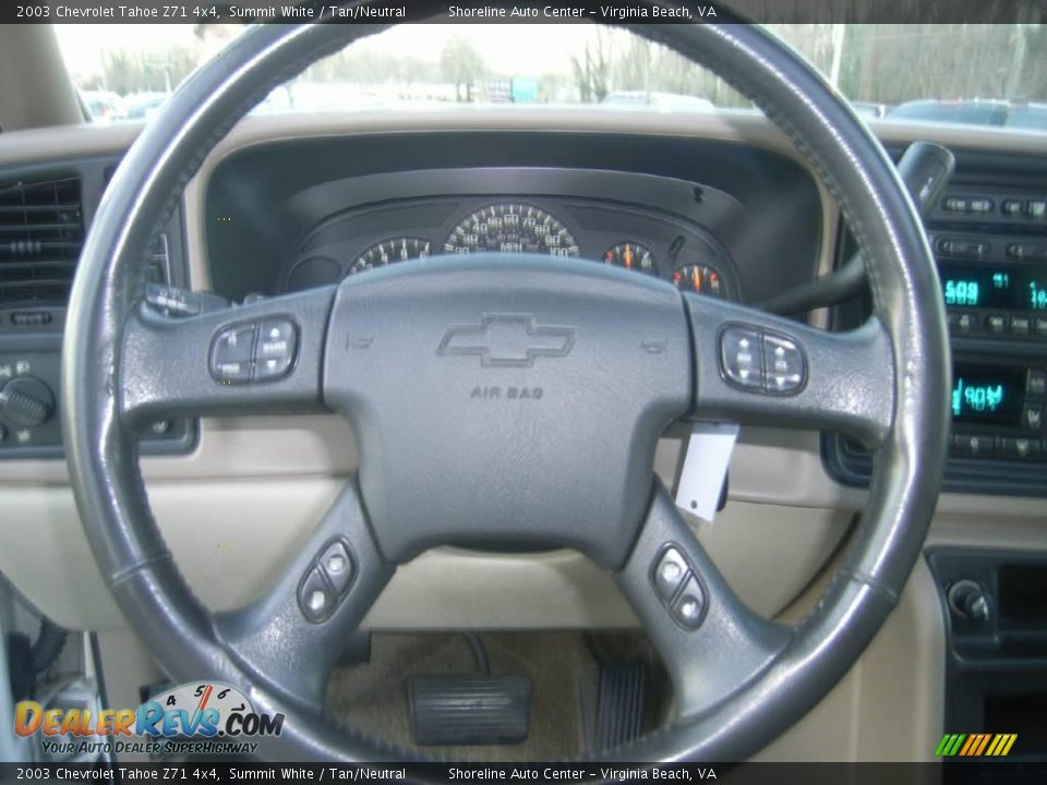 2003 Chevrolet Tahoe Z71 4x4 Summit White / Tan/Neutral Photo #28