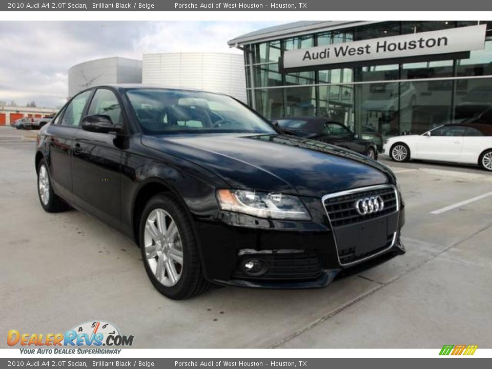 2010 Audi A4 2.0T Sedan Brilliant Black / Beige Photo #1