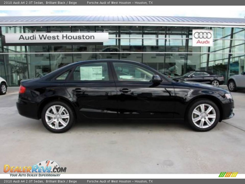 2010 Audi A4 2.0T Sedan Brilliant Black / Beige Photo #3