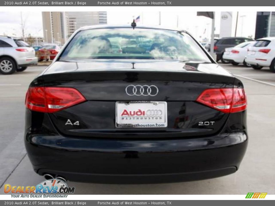 2010 Audi A4 2.0T Sedan Brilliant Black / Beige Photo #6