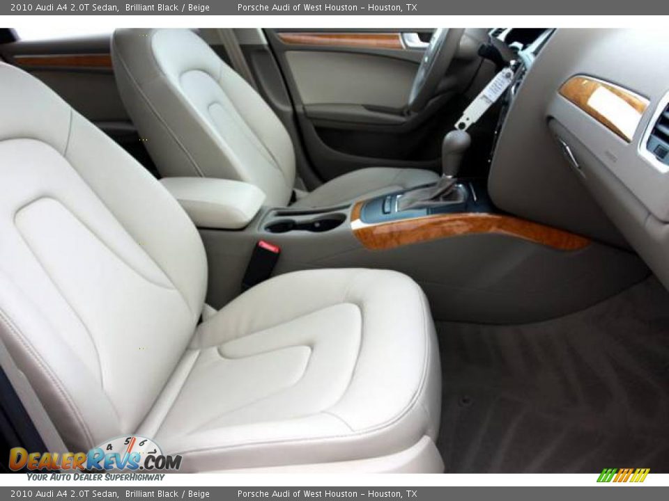 2010 Audi A4 2.0T Sedan Brilliant Black / Beige Photo #12