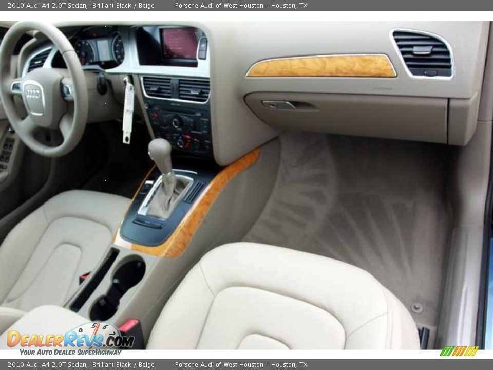 2010 Audi A4 2.0T Sedan Brilliant Black / Beige Photo #13