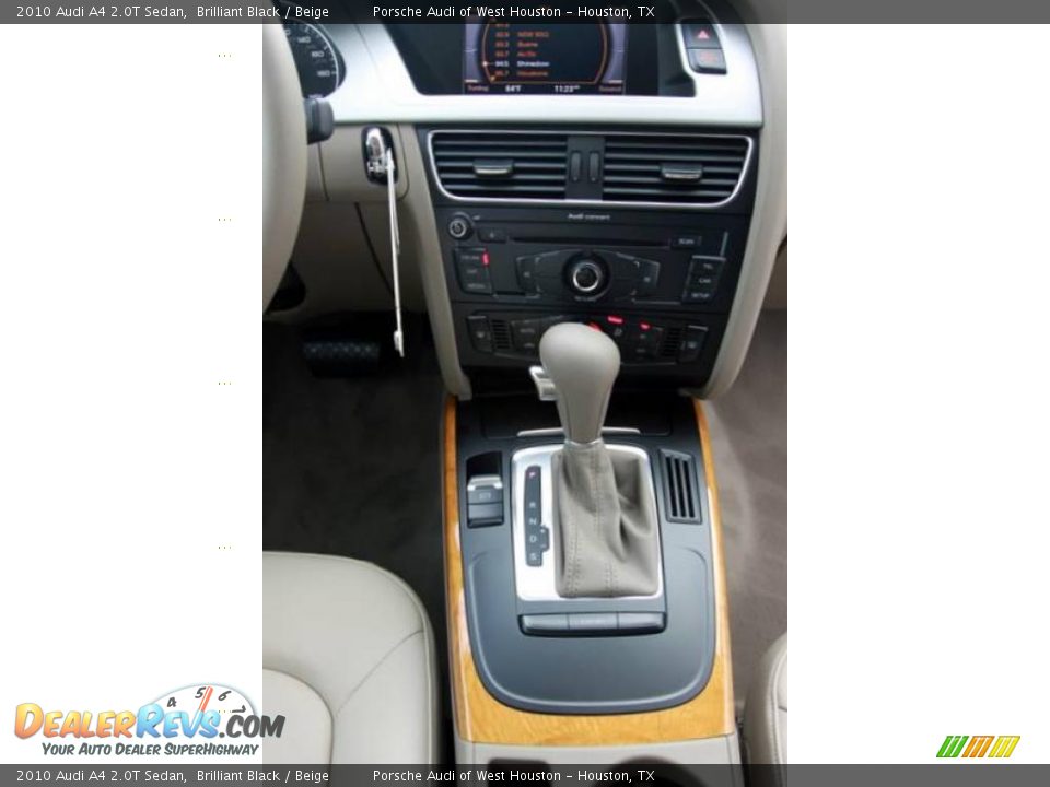 2010 Audi A4 2.0T Sedan Brilliant Black / Beige Photo #14