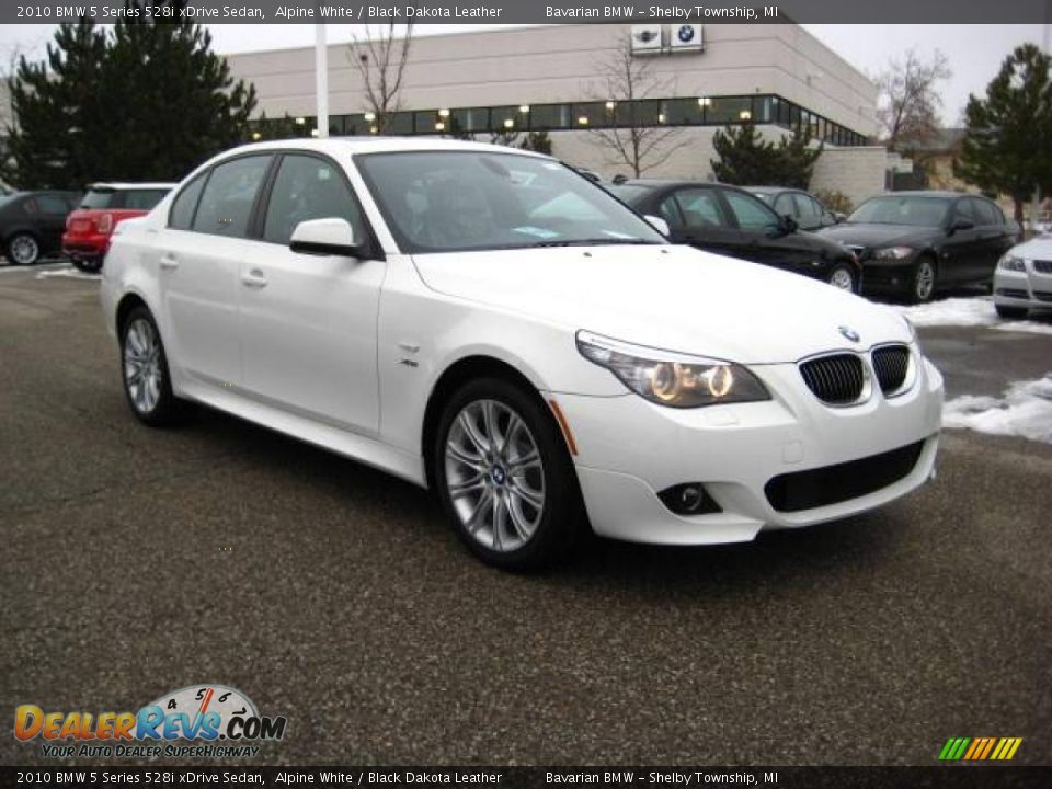 2010 BMW 5 Series 528i xDrive Sedan Alpine White / Black Dakota Leather Photo #7