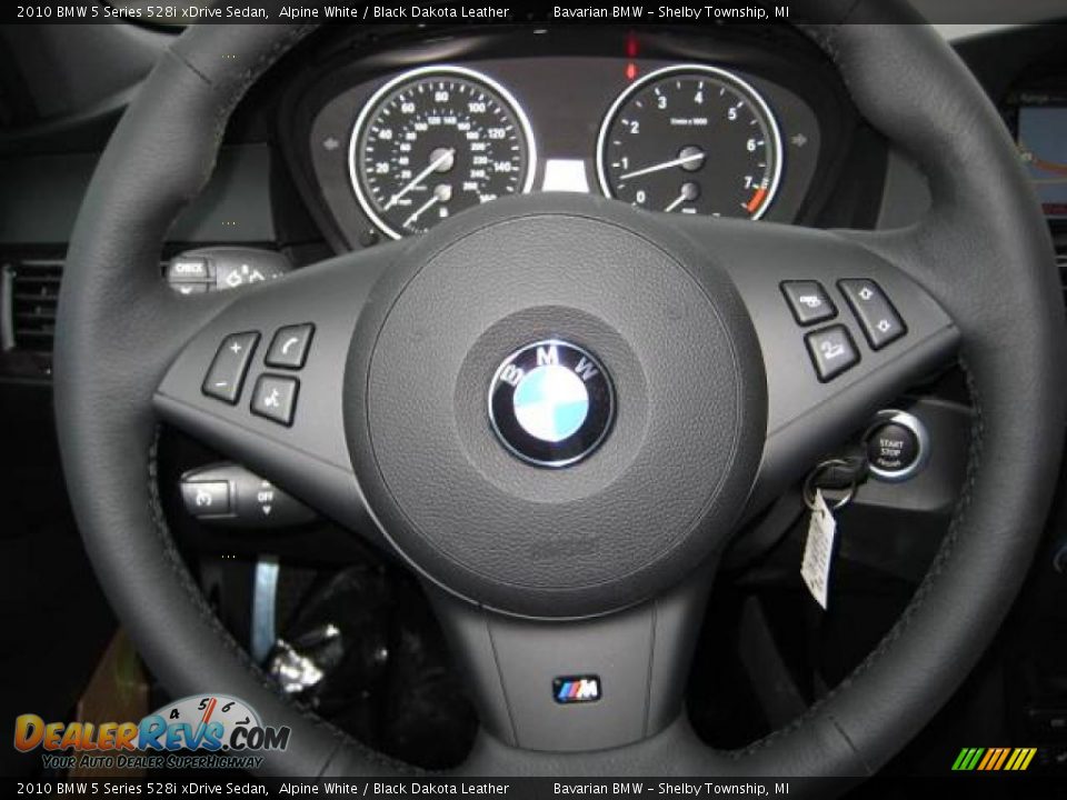 2010 BMW 5 Series 528i xDrive Sedan Alpine White / Black Dakota Leather Photo #15