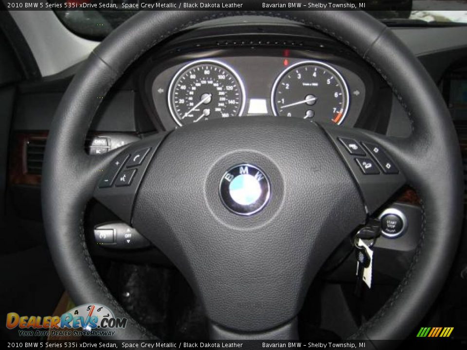 2010 BMW 5 Series 535i xDrive Sedan Space Grey Metallic / Black Dakota Leather Photo #16