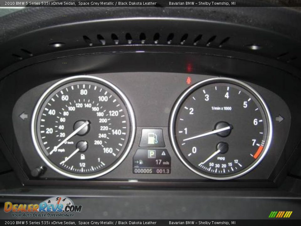 2010 BMW 5 Series 535i xDrive Sedan Space Grey Metallic / Black Dakota Leather Photo #17