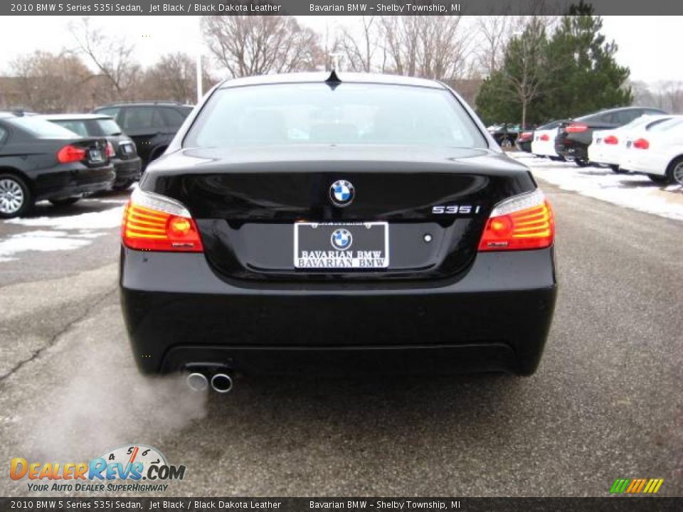 2010 BMW 5 Series 535i Sedan Jet Black / Black Dakota Leather Photo #4
