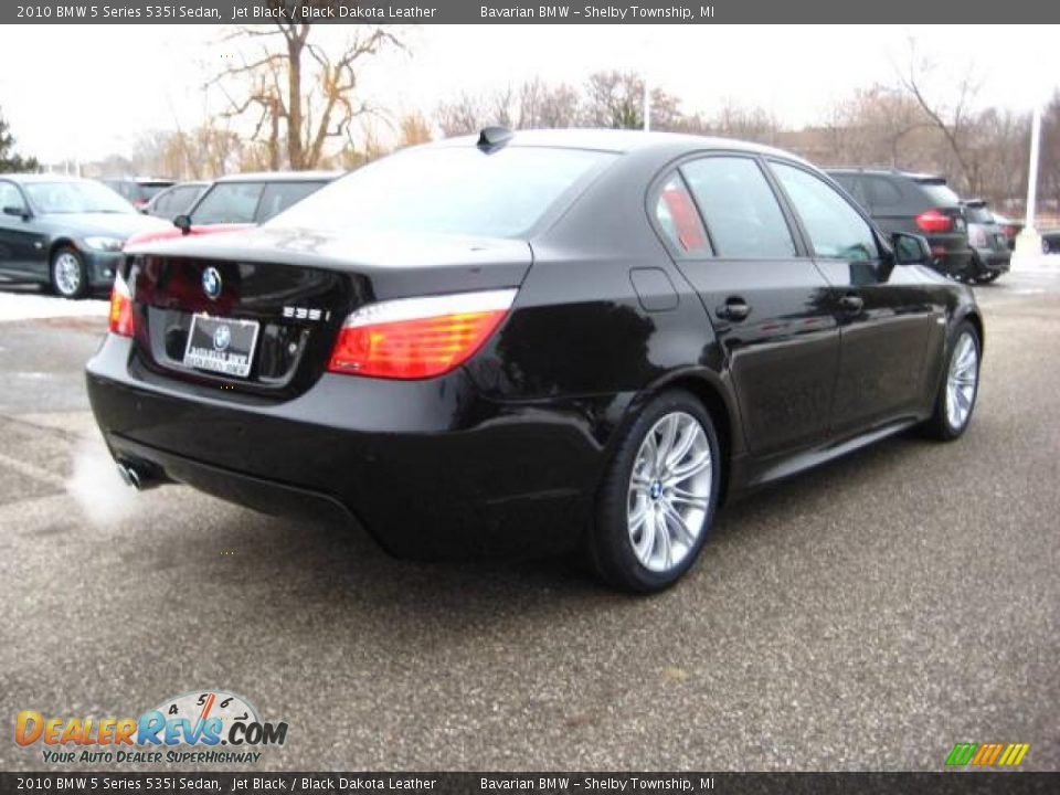 2010 BMW 5 Series 535i Sedan Jet Black / Black Dakota Leather Photo #5