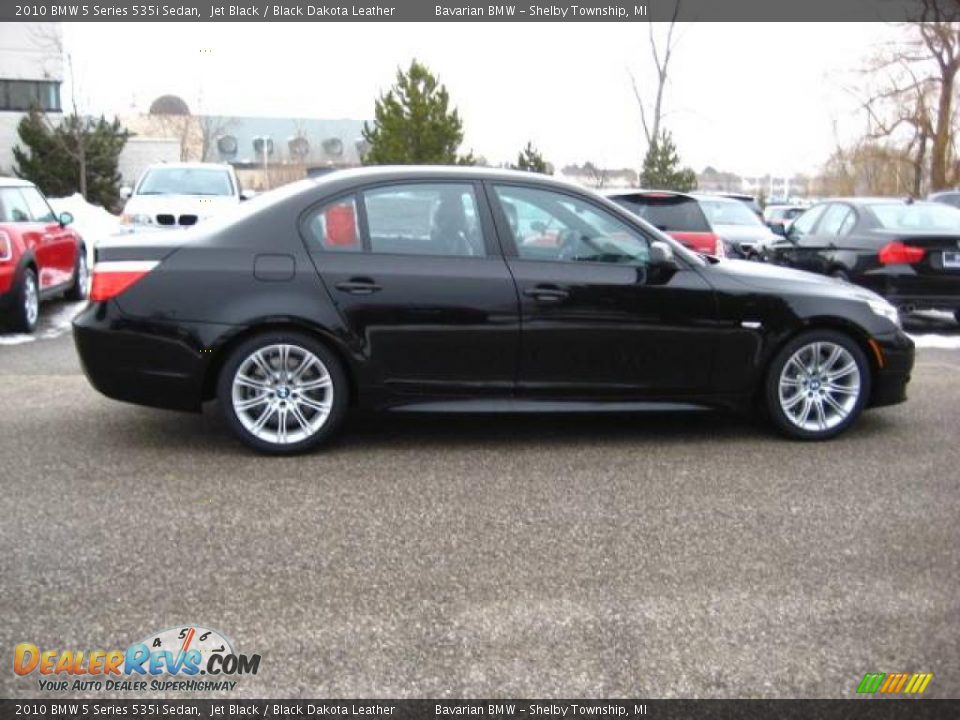 2010 BMW 5 Series 535i Sedan Jet Black / Black Dakota Leather Photo #6