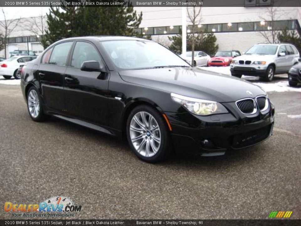2010 BMW 5 Series 535i Sedan Jet Black / Black Dakota Leather Photo #7