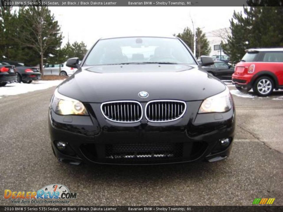 2010 BMW 5 Series 535i Sedan Jet Black / Black Dakota Leather Photo #8