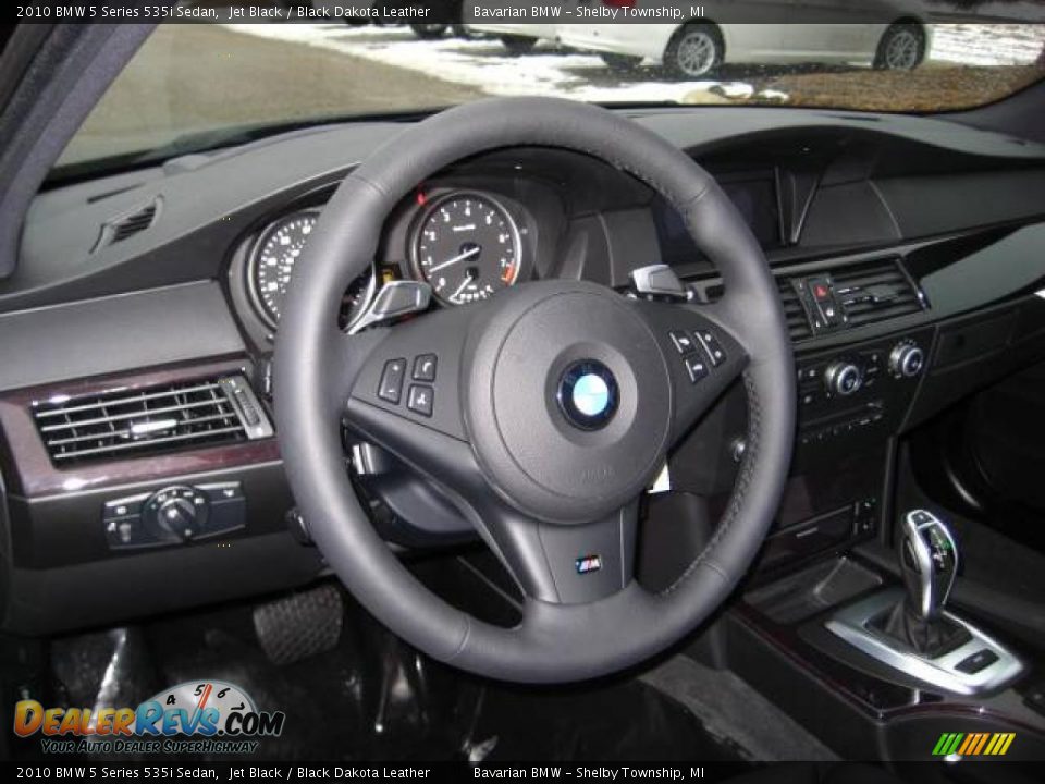 2010 BMW 5 Series 535i Sedan Jet Black / Black Dakota Leather Photo #10