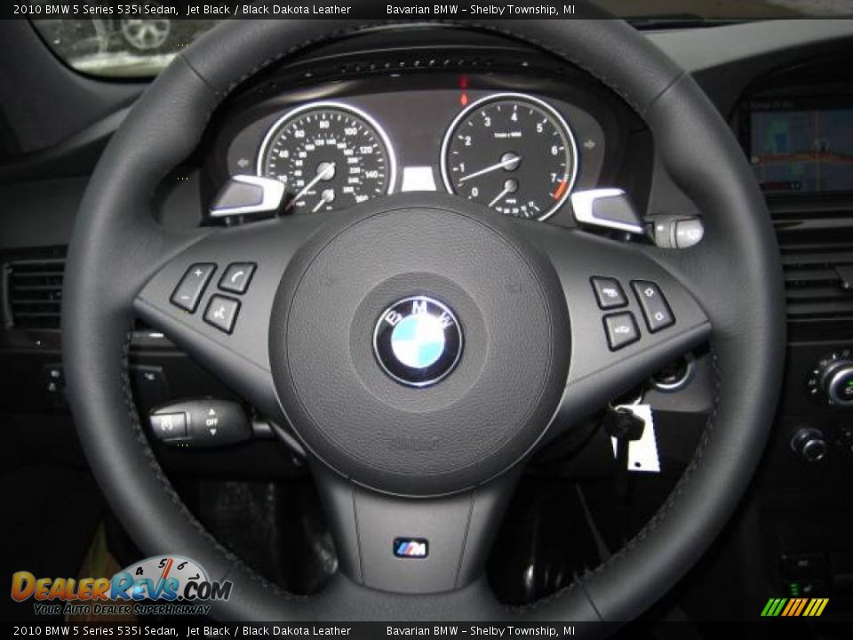 2010 BMW 5 Series 535i Sedan Jet Black / Black Dakota Leather Photo #17