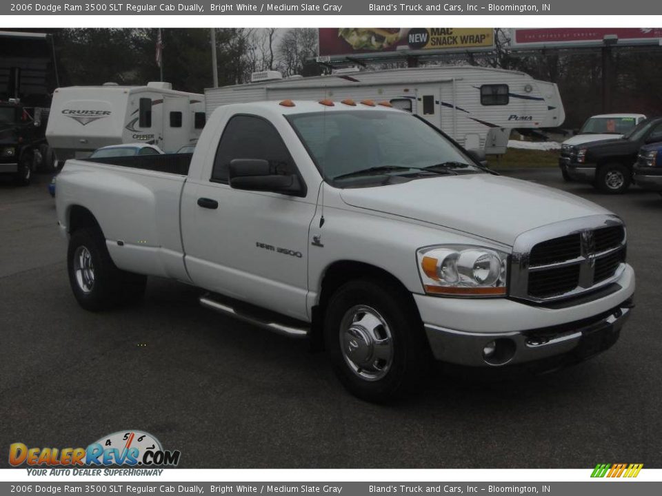 2006 Dodge Ram 3500 SLT Regular Cab Dually Bright White / Medium Slate Gray Photo #1