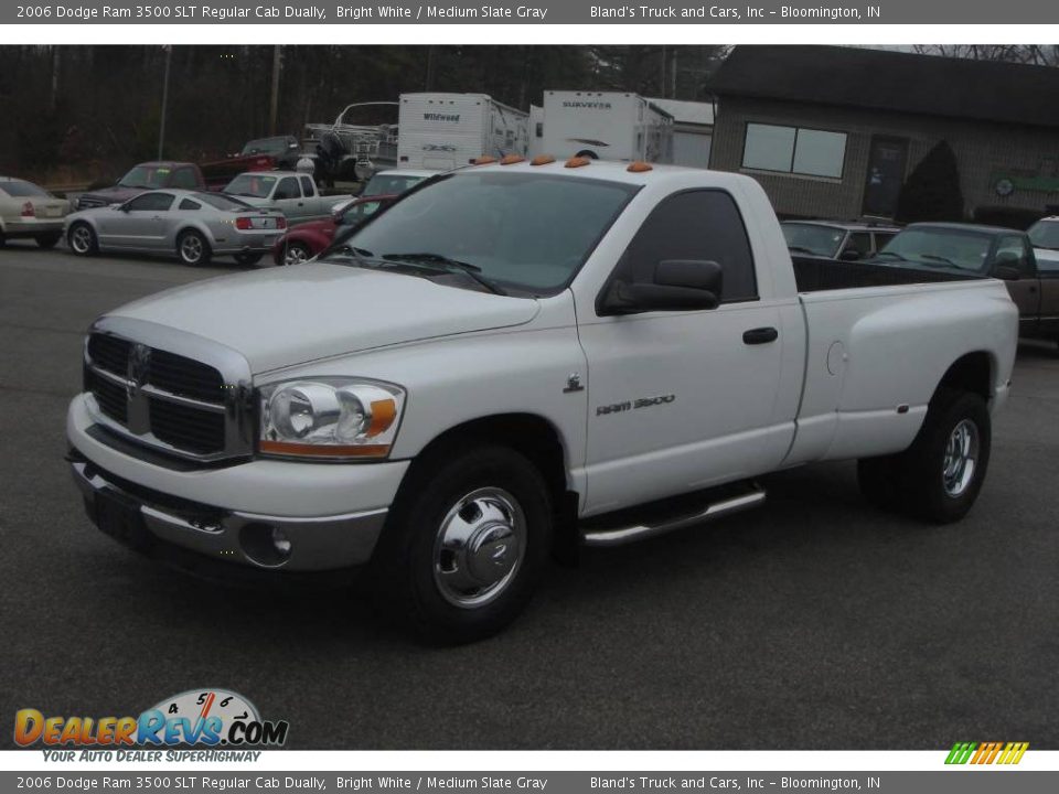 2006 Dodge Ram 3500 SLT Regular Cab Dually Bright White / Medium Slate Gray Photo #6