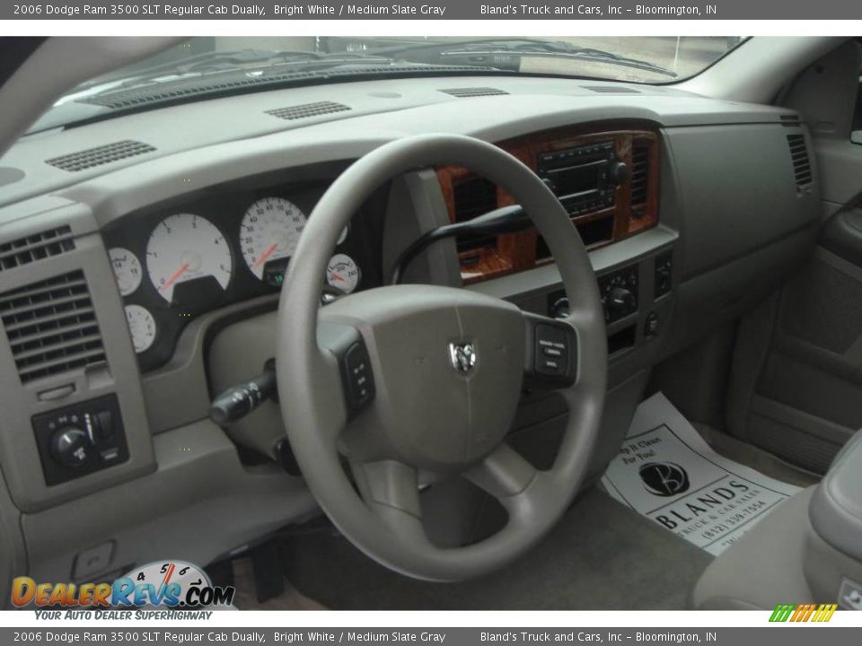 2006 Dodge Ram 3500 SLT Regular Cab Dually Bright White / Medium Slate Gray Photo #22
