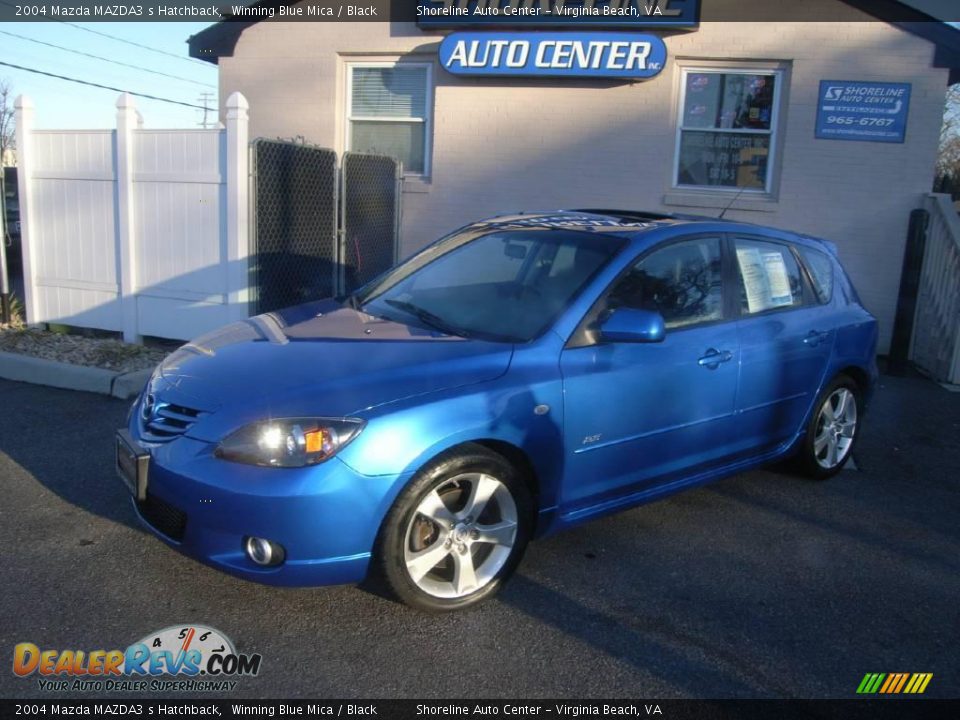 2004 Mazda MAZDA3 s Hatchback Winning Blue Mica / Black Photo #2