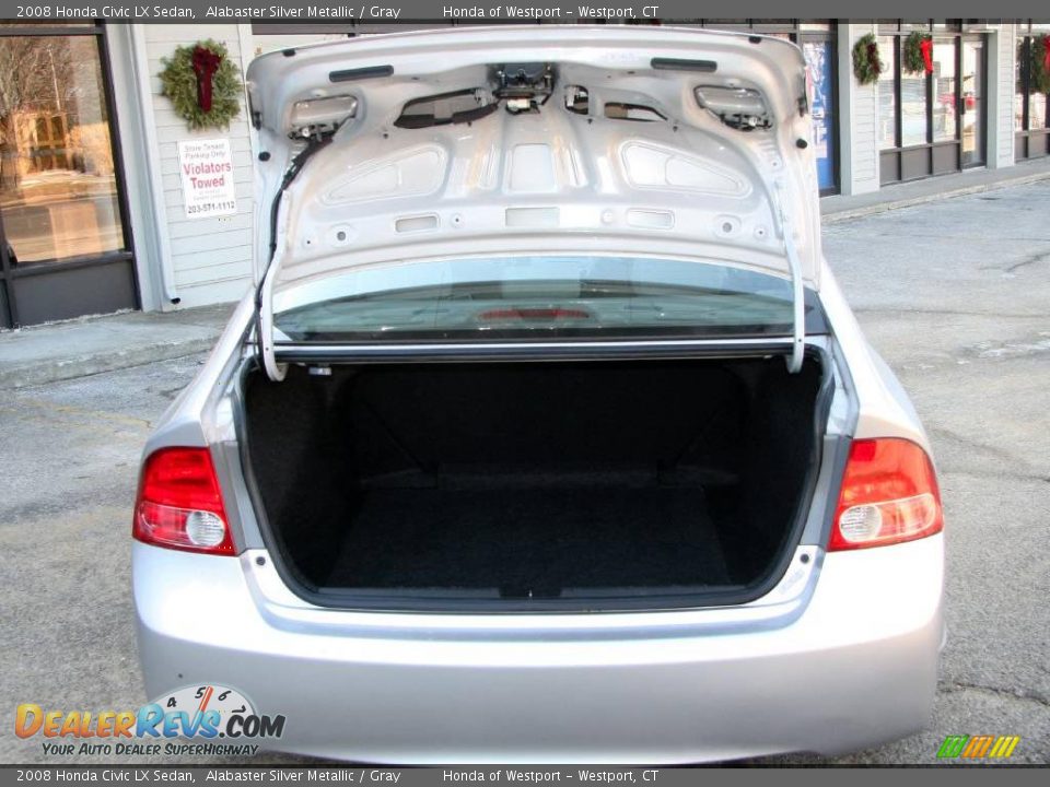 2008 Honda Civic LX Sedan Alabaster Silver Metallic / Gray Photo #7