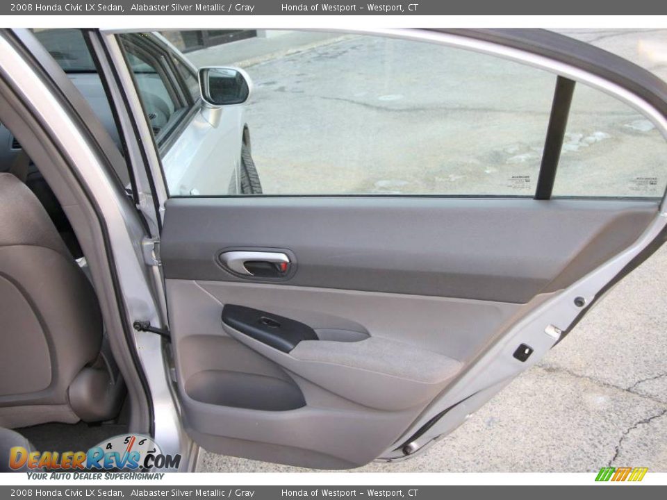2008 Honda Civic LX Sedan Alabaster Silver Metallic / Gray Photo #15