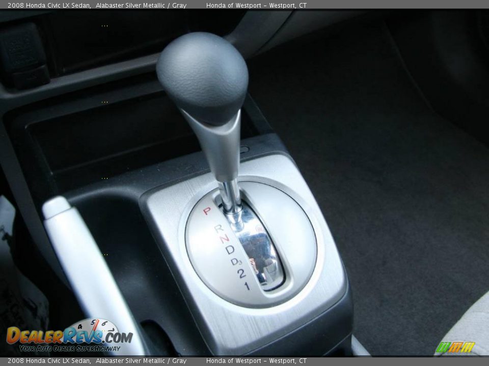 2008 Honda Civic LX Sedan Alabaster Silver Metallic / Gray Photo #22