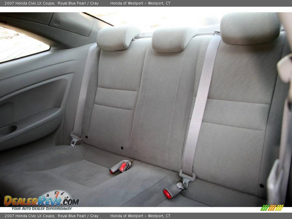 2007 Honda Civic LX Coupe Royal Blue Pearl / Gray Photo #13