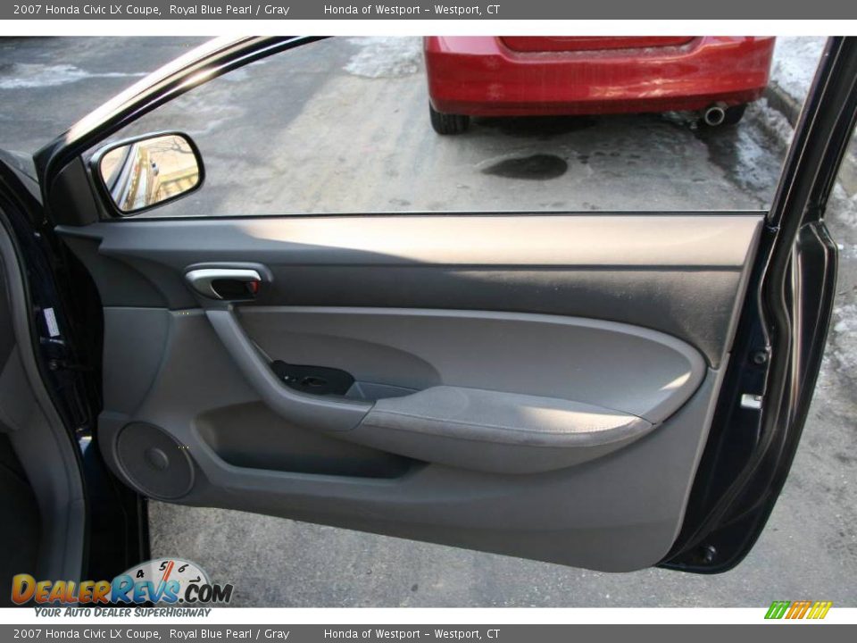 2007 Honda Civic LX Coupe Royal Blue Pearl / Gray Photo #15