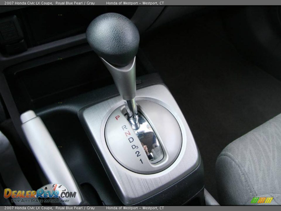 2007 Honda Civic LX Coupe Royal Blue Pearl / Gray Photo #20