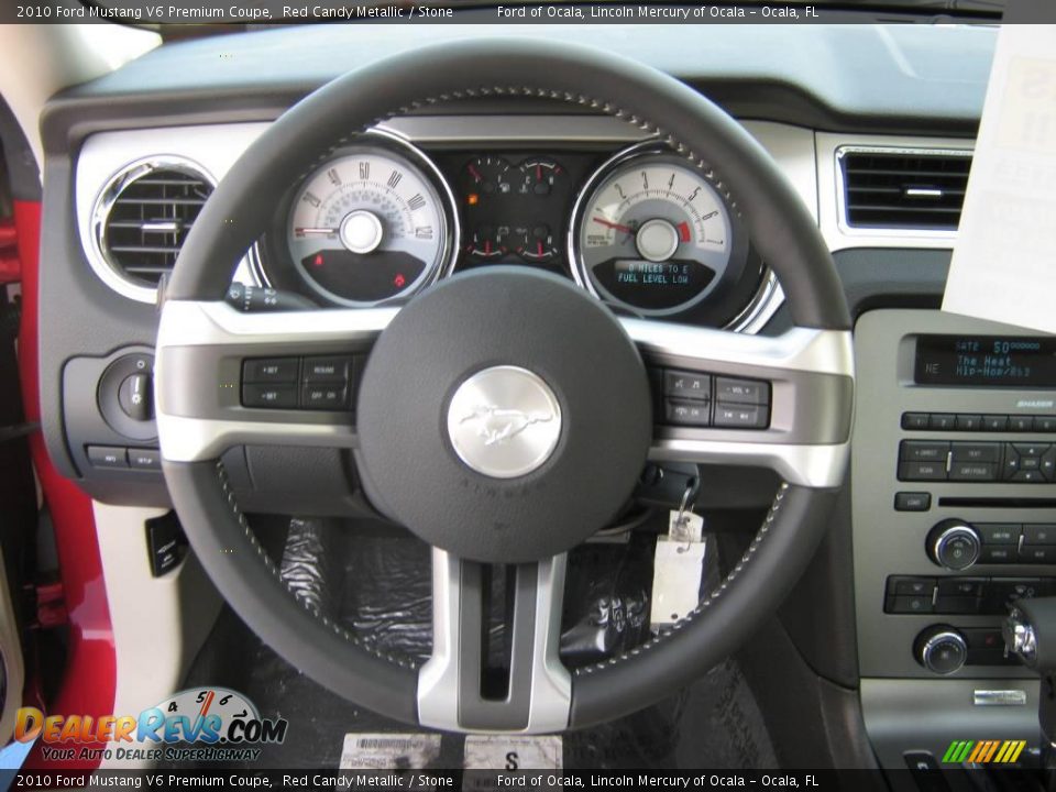 2010 Ford Mustang V6 Premium Coupe Red Candy Metallic / Stone Photo #3