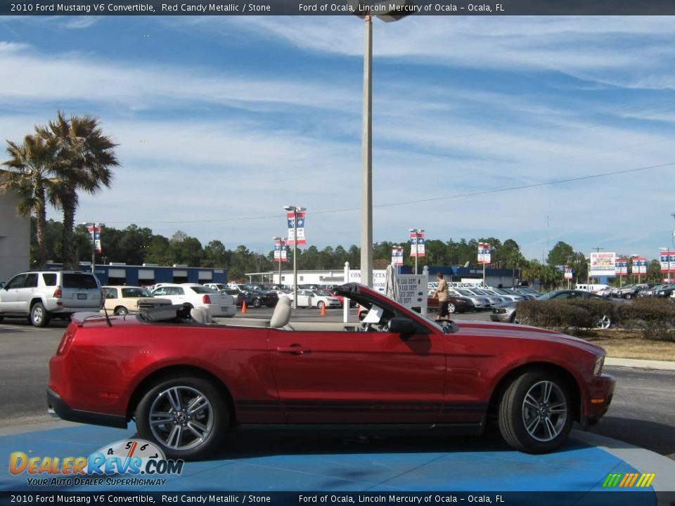 2010 Ford Mustang V6 Convertible Red Candy Metallic / Stone Photo #2